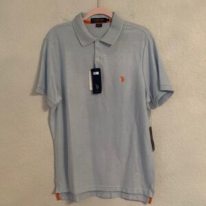 NWT US Polo Assn. Altimate Pique Sky Blue Men’s Polo Shirt Size L